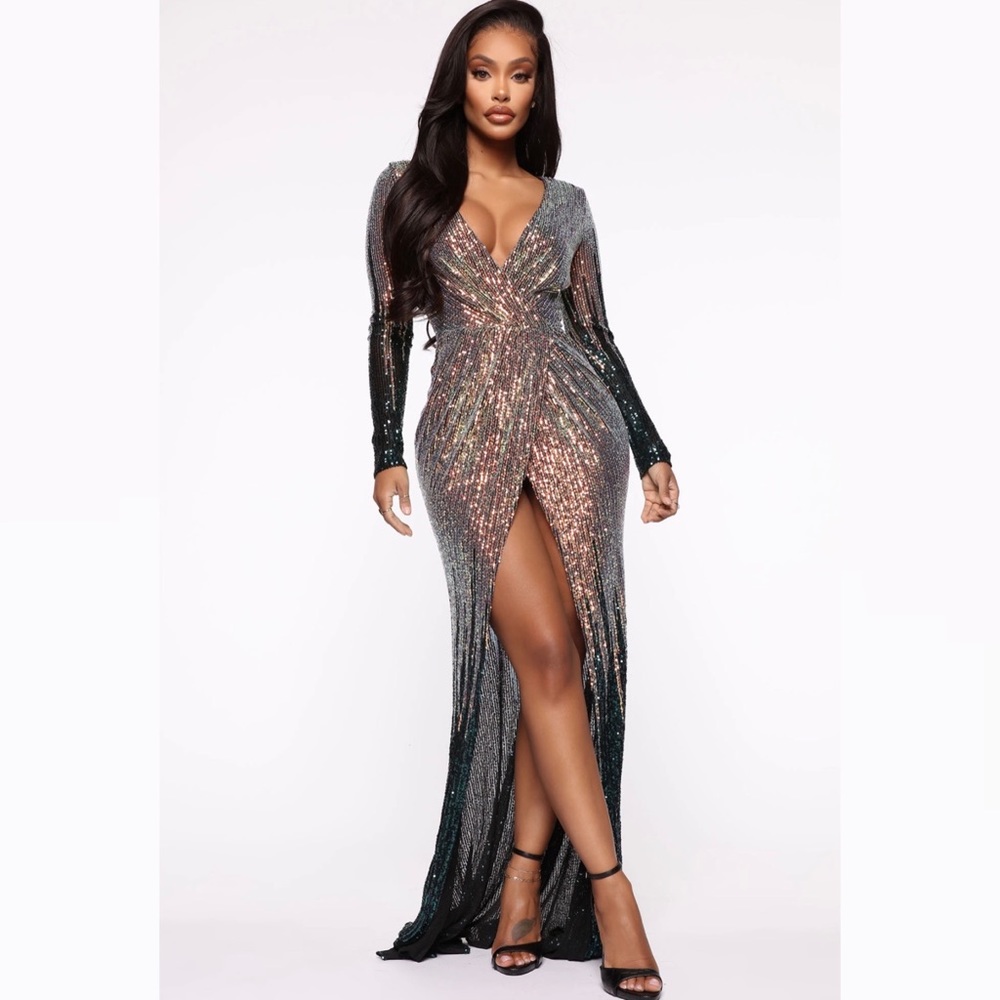 Fashion Nova Sequin Dress Chasing Dreams